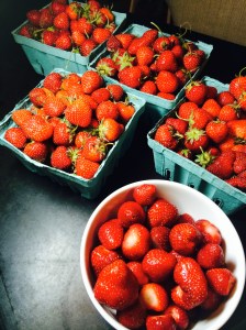 Strawberries. They're what's for dinner.